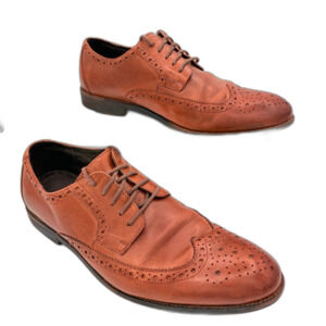 Stacy Adams Brown Leather Wingtip Brogue Oxford Dress Shoes Men’s size 9.5M